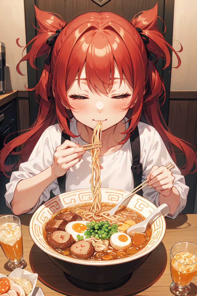 379742-3103388372-(masterpiece, best quality), 1girl, solo, cute face, kawaii, ramen, chopsticks, drinking glass, eating, heart, happy, closed eye.png